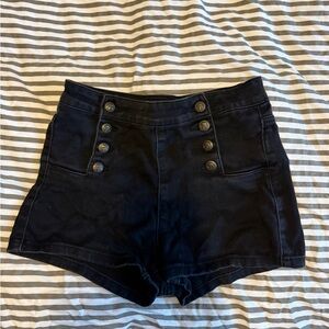 Super soft & stretchy Black High Waist Women's Shorts